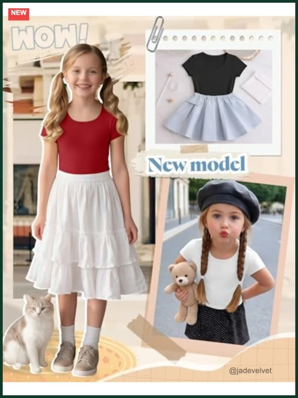 4 Pack Girls Short Cap Sleeve Tees Scoop Neck Tops